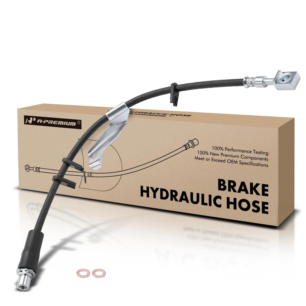 A-Premium front right hose packaging showing part label and fitment details