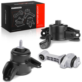 A-Premium front right motor mount in packaging showing fitment benefit
