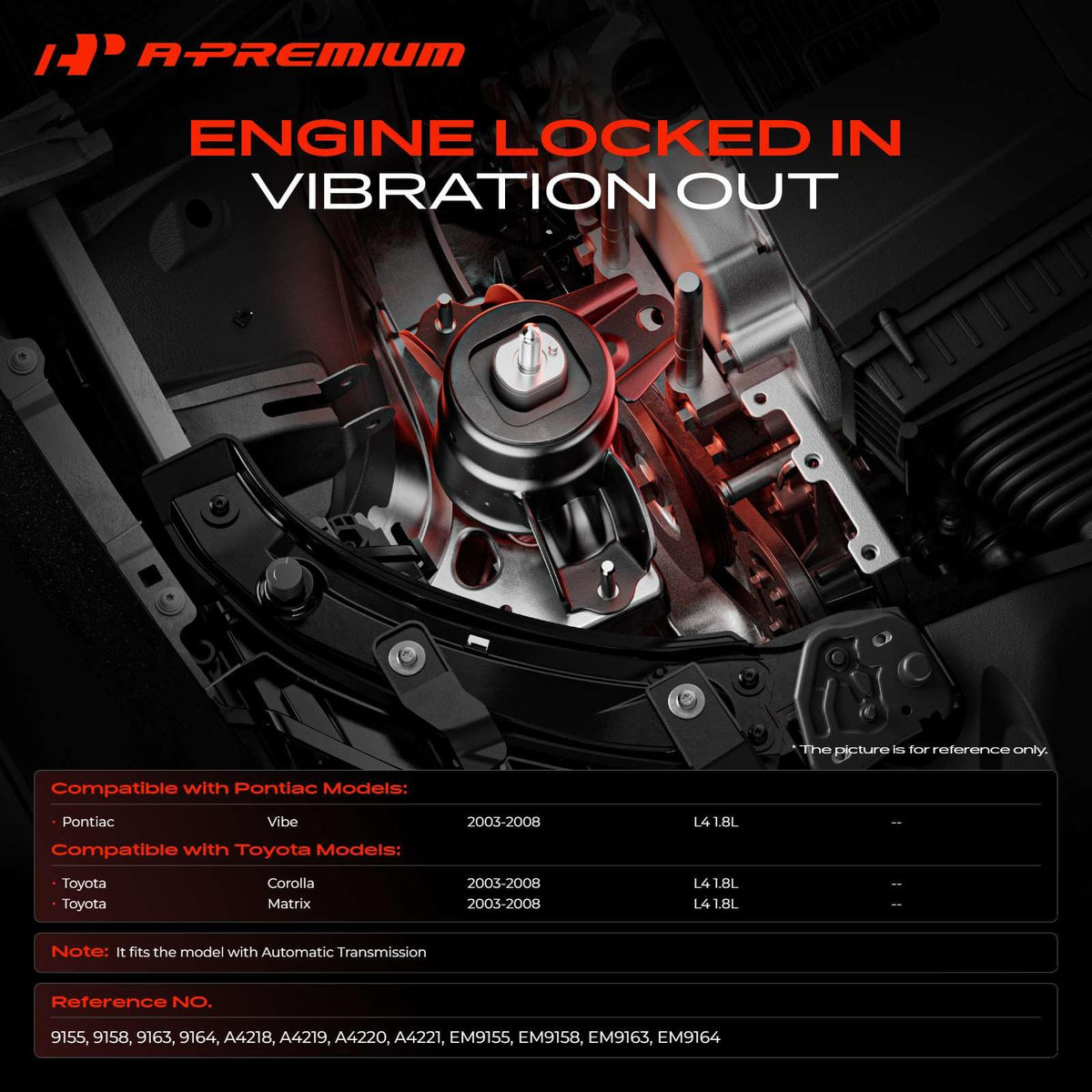 A-Premium front-right motor mount close-up highlighting reinforced metal and fit