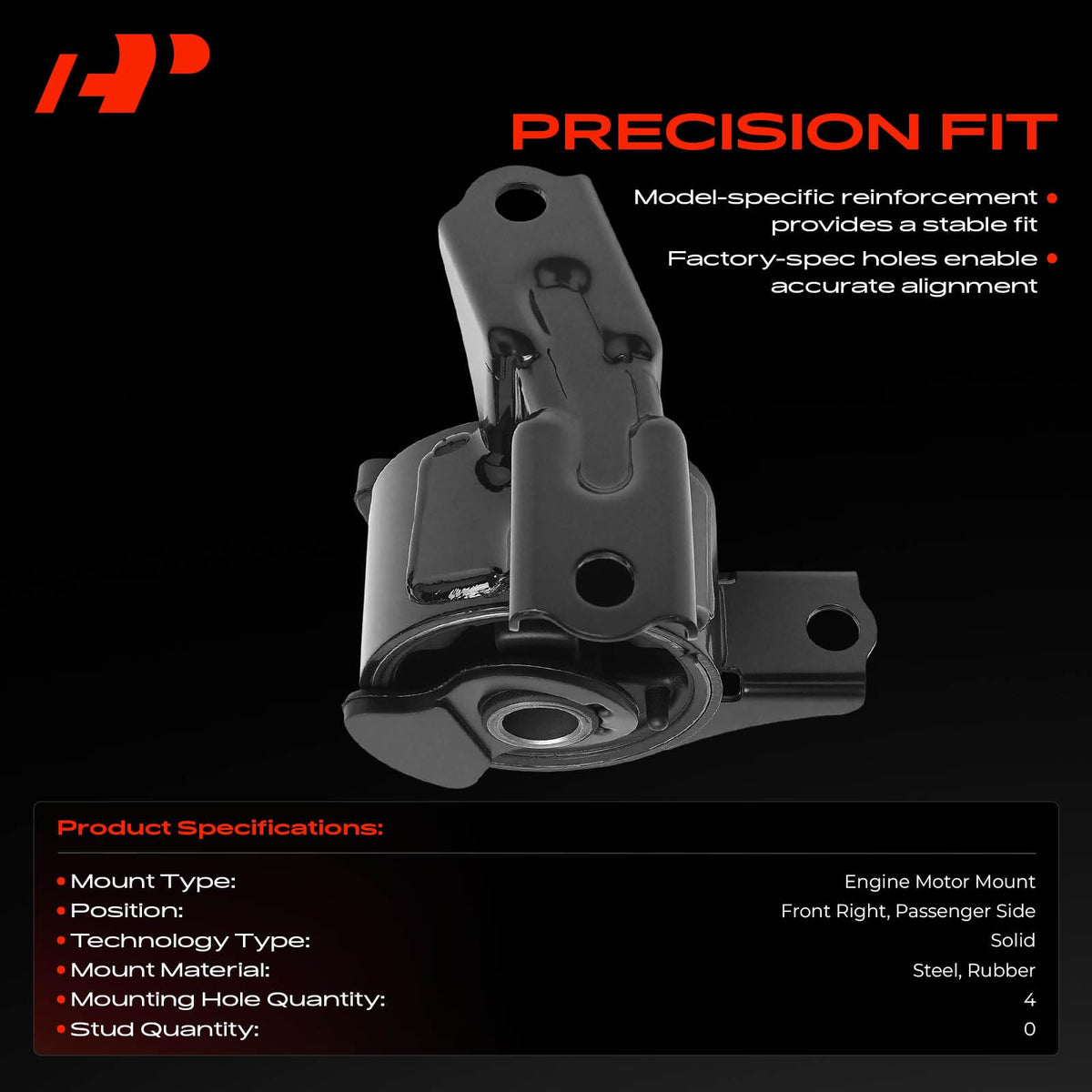 A-Premium front-right mount mounting holes detail for accurate bolt alignment benefit