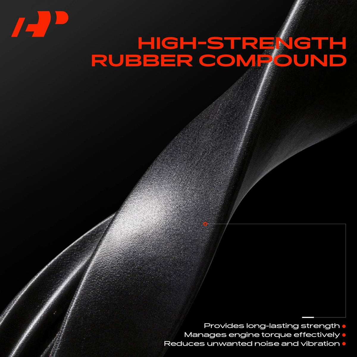 A-Premium front-right mount steel core closeup indicating structural strength benefit