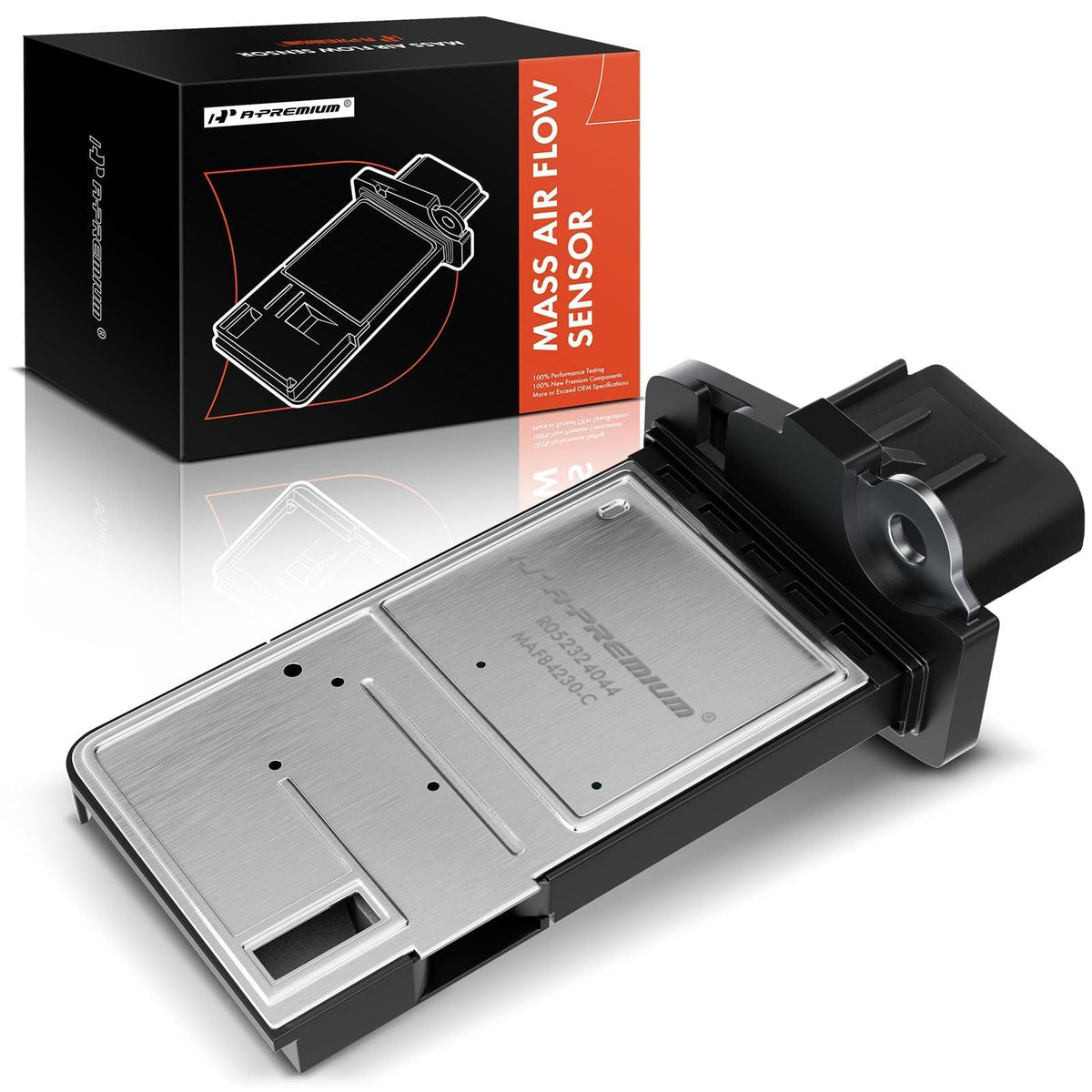 A-Premium front view of MAF sensor showing mounting and shape for precise fit