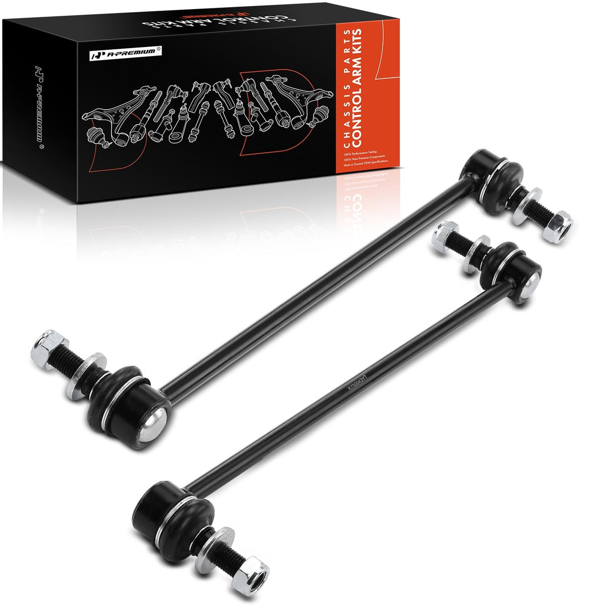 A-Premium front view of sway bar link showing fit and benefit improved stability