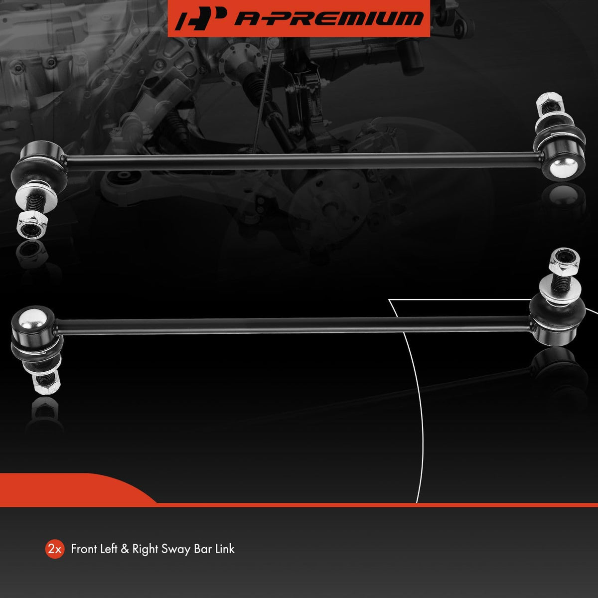 A-Premium close-up of ball joint area highlighting pre-greased operation and quieter ride