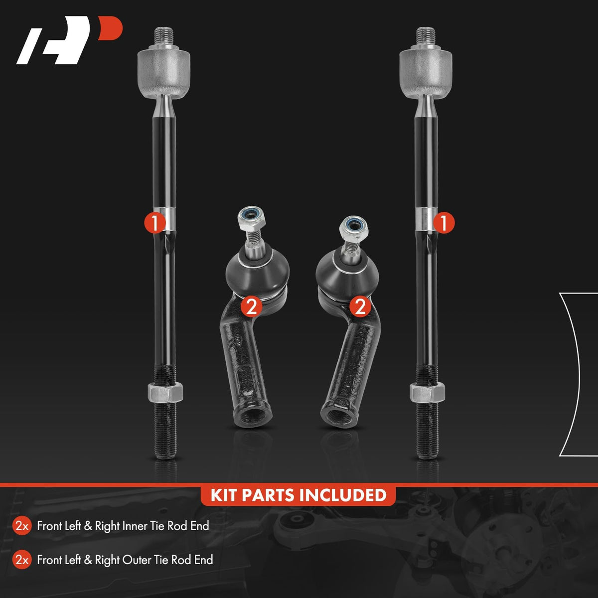 A-Premium right front tie rod close-up highlighting durable construction and control