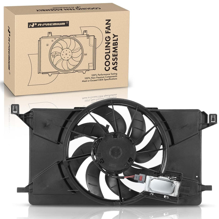 A-Premium front view of fan assembly showing fit and airflow benefits