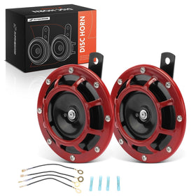 A-Premium front view of both horns showing compact round design and clear mounting benefit