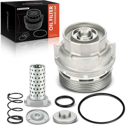 A-Premium front view of aluminum cap assembly showing robust design and fitment benefit