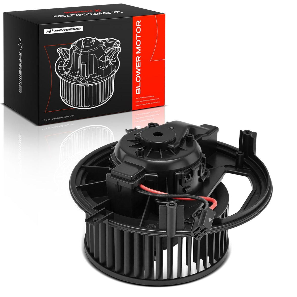 A-Premium front view blower motor showing fit and reliable airflow