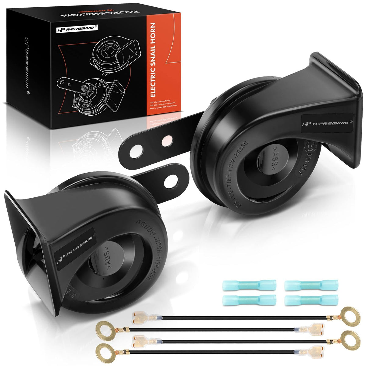 A-Premium front view horn showing compact profile and louder signal