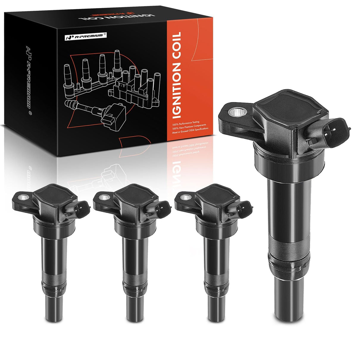 A-Premium front view of coil pack showing fit and reliable replacement benefit