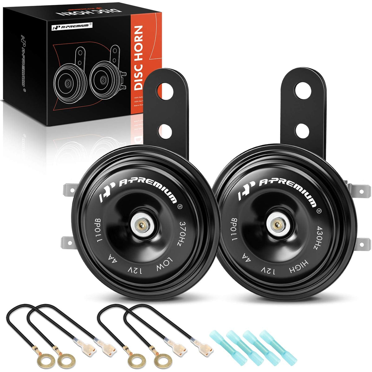 A-Premium front view showing horn pair and compact design benefit