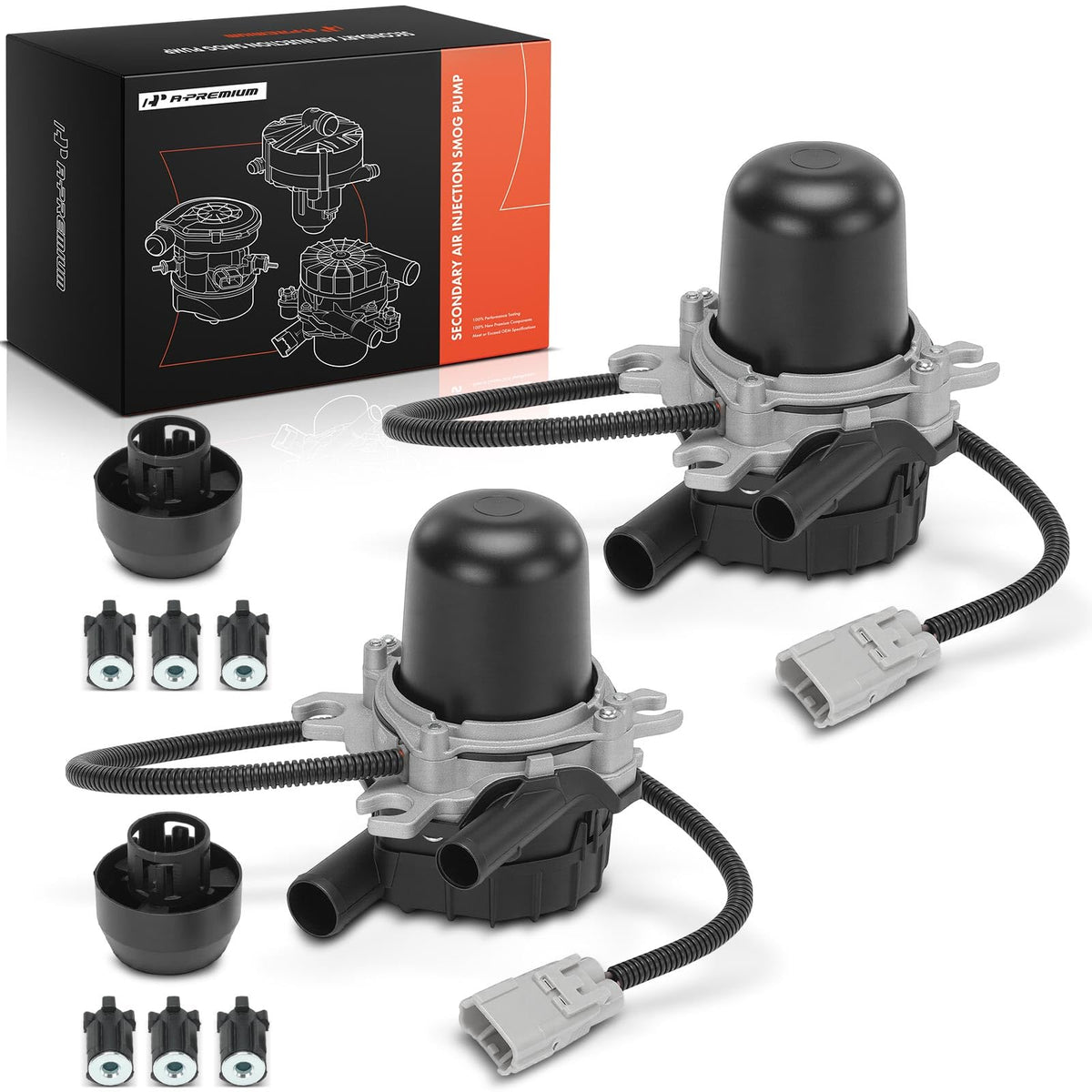 A-Premium front view of both pumps showing form and fit for quick identification and correct replacement