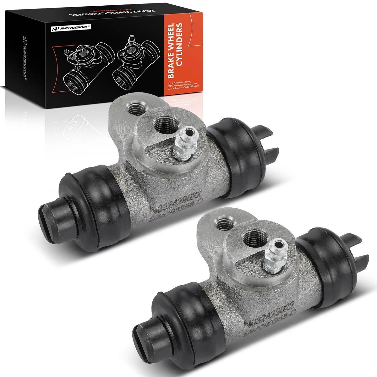 A-Premium front view of rear wheel cylinder showing fitment and durability