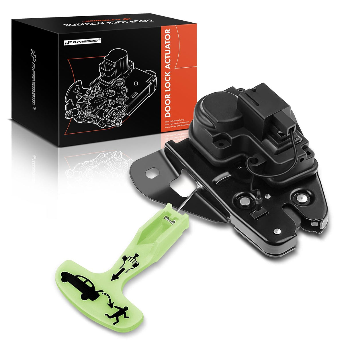 A-Premium front view of trunk latch actuator showing durable construction and reliable fit