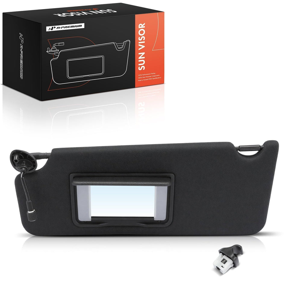 A-Premium front view of visor showing sleek black finish and OEM look