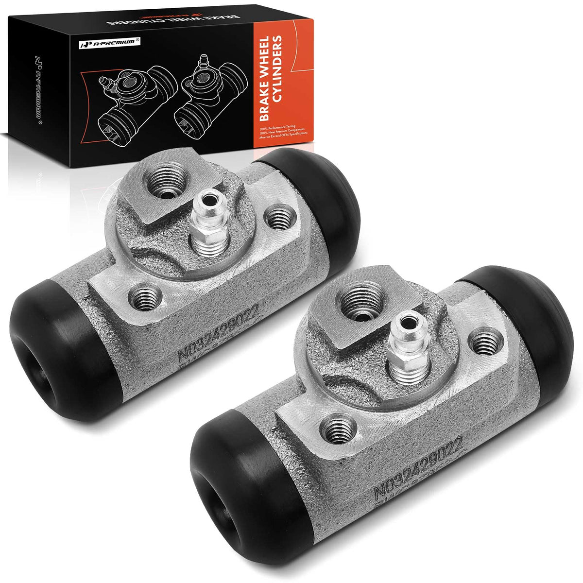 A-Premium front view of wheel cylinder showing mounting for easy replacement