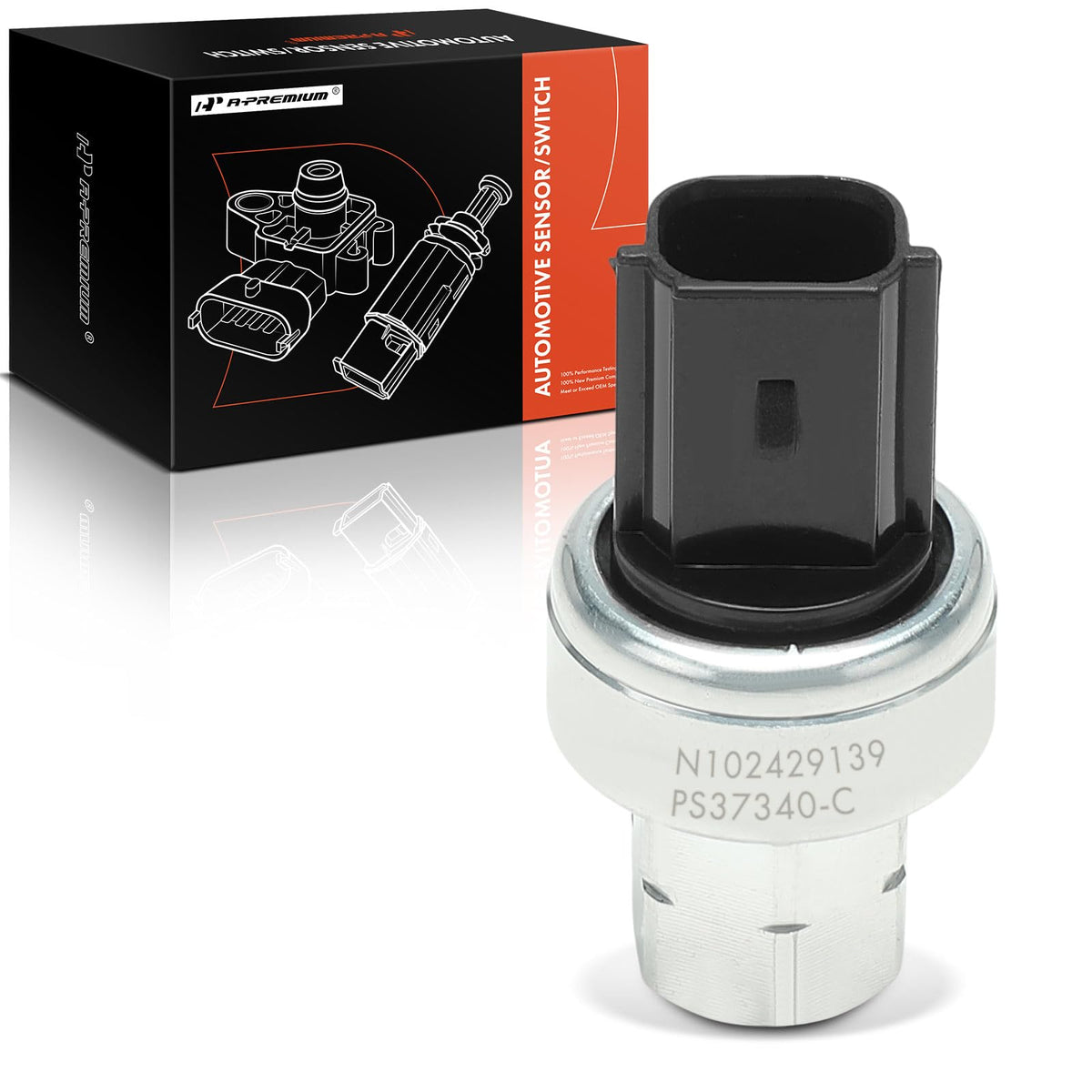 A-Premium front view of pressure sensor showing compact housing and fit benefit