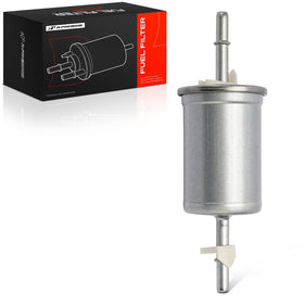 A-Premium fuel filter front view showing canister and mounting benefit