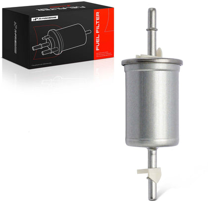 A-Premium fuel filter front view showing canister and mounting benefit