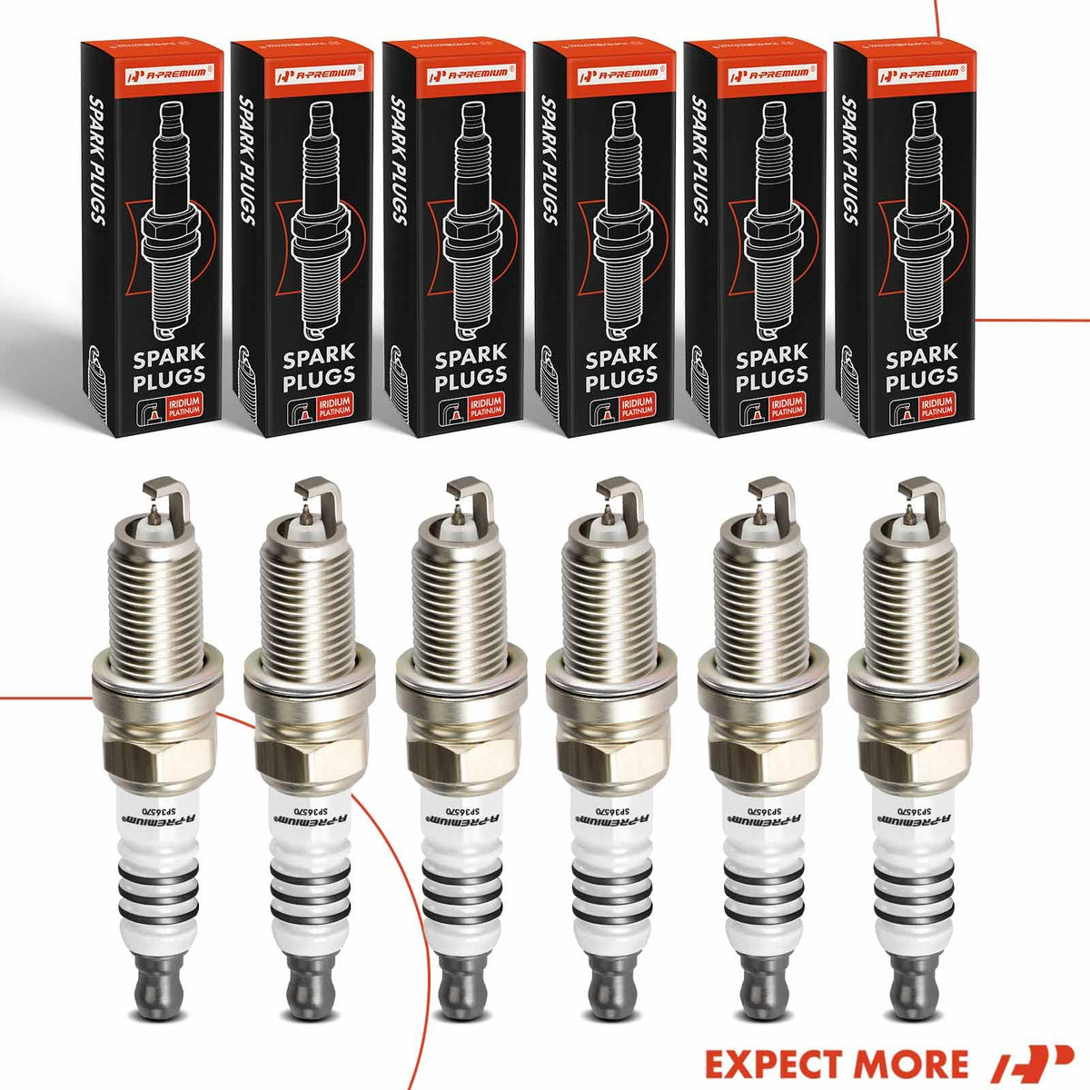 A-Premium technician installing spark plugs in garage illustrating easy DIY replacement