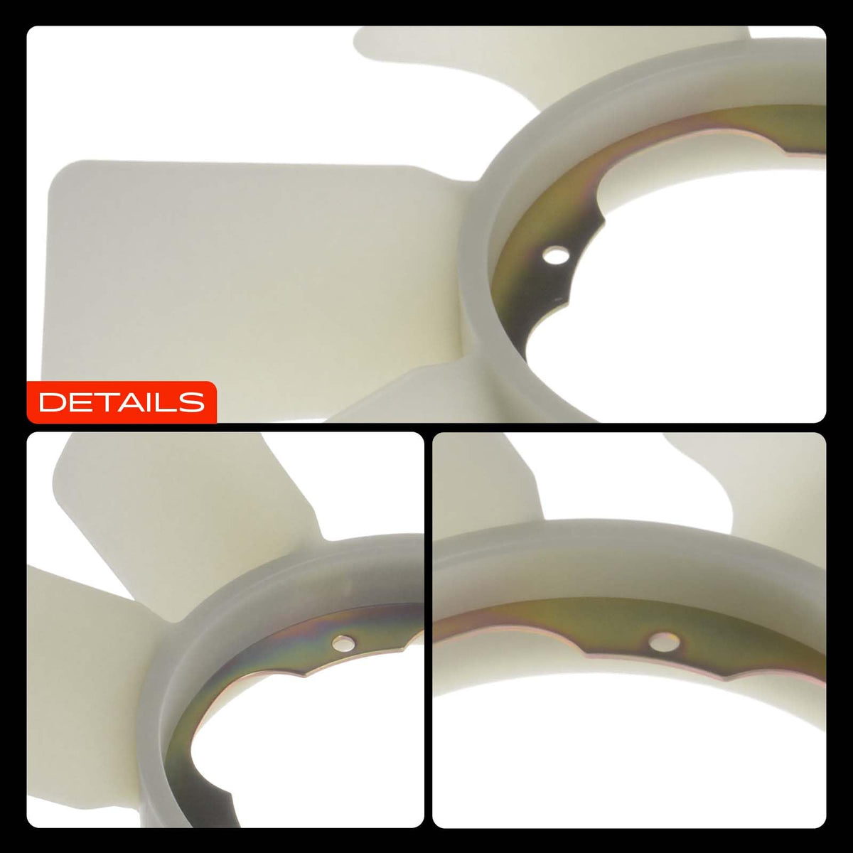 A-Premium fan blade in garage setting showing professional repair-ready benefit