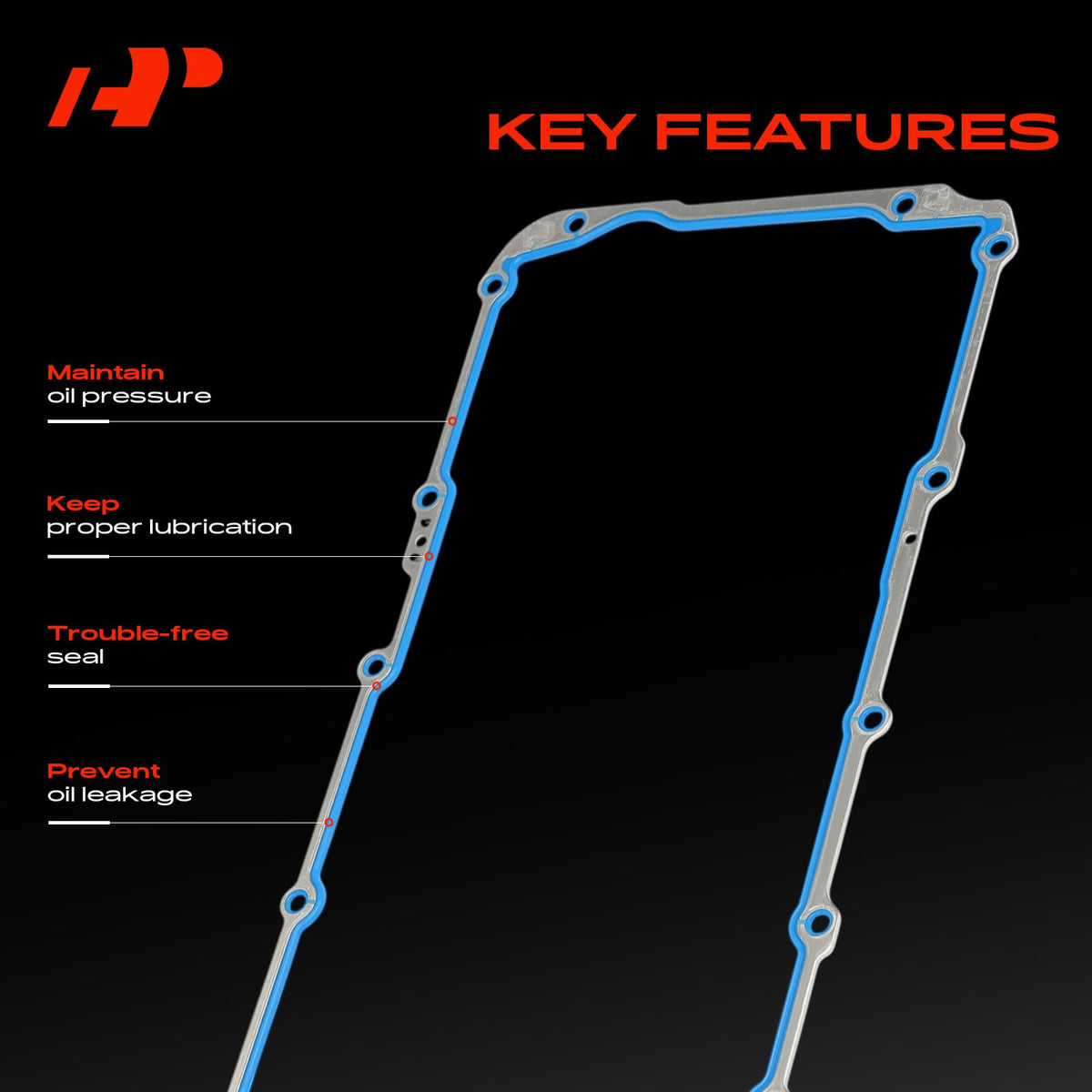 A-Premium visual of gasket dimensions and bolt-hole pattern for precise compatibility