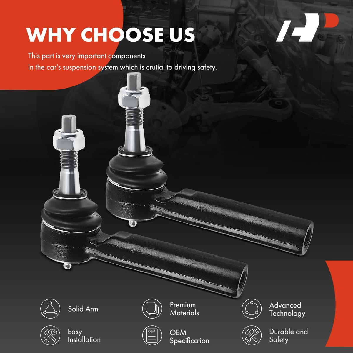 A-Premium grease fitting detail highlighting pre-greased part for easier maintenance
