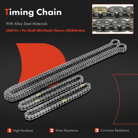 A-Premium chain guides laid out to show shape and wear surfaces for accurate replacement