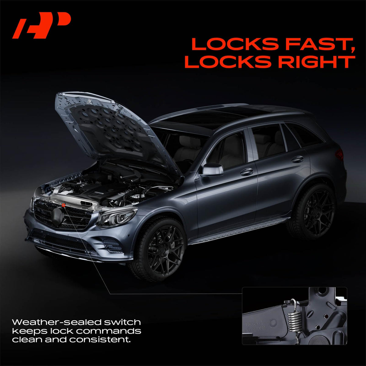 A-Premium close-up of latch mechanism highlighting precision parts benefit