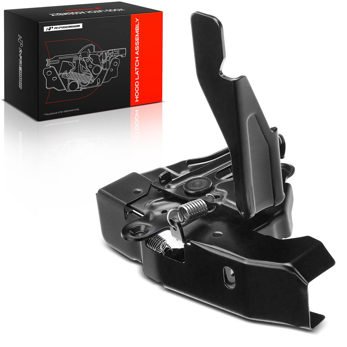 A-Premium front view of hood latch showing fit and secure closure benefit