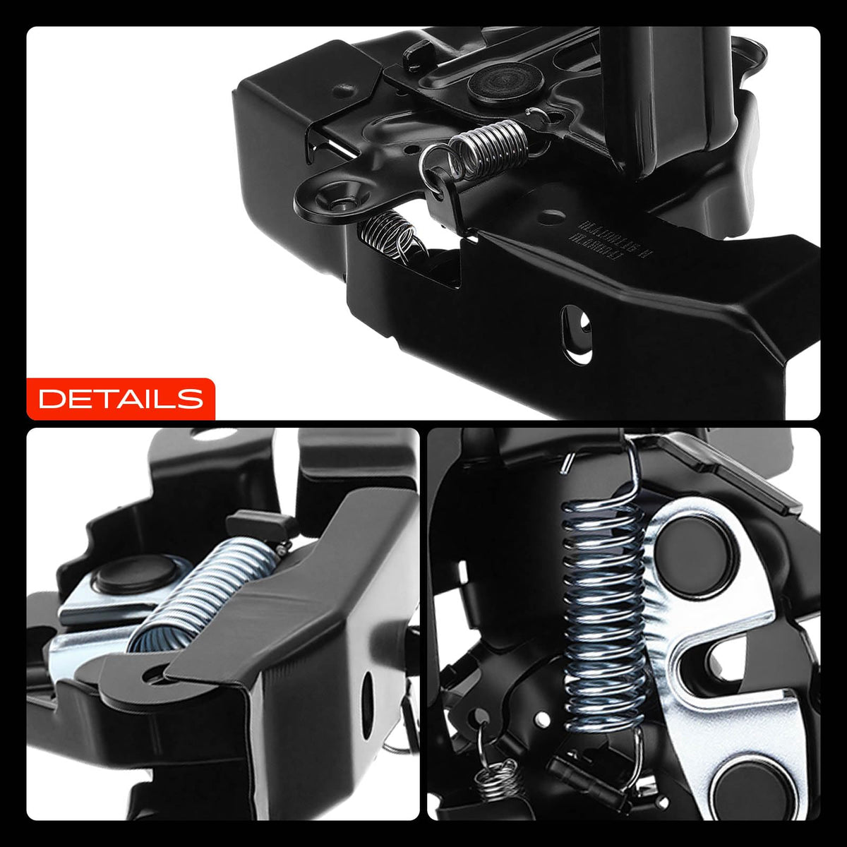 A-Premium hood latch in garage setting showing ready-to-install convenience benefit