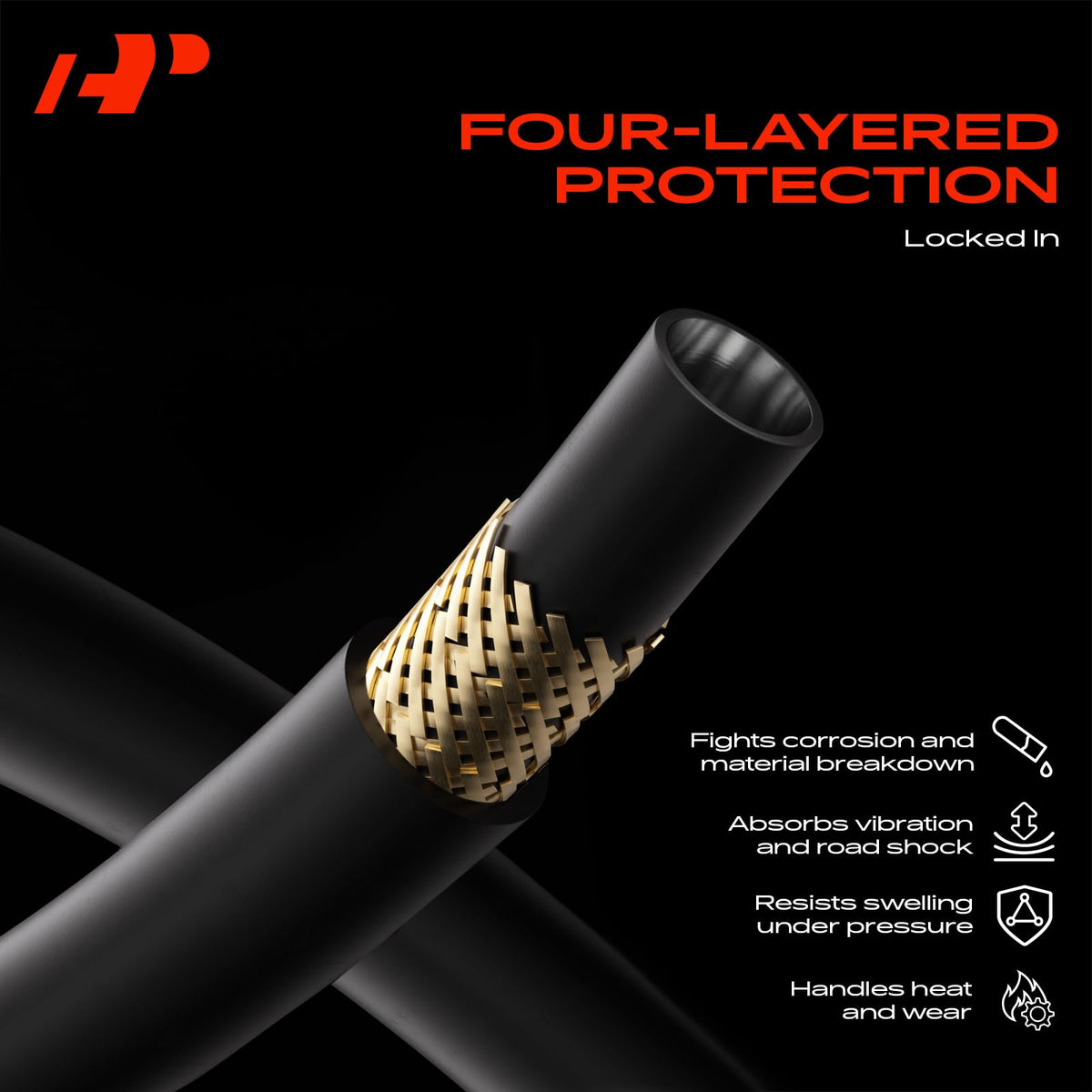 A-Premium hose installed in engine bay demonstrating OEM fit and ease