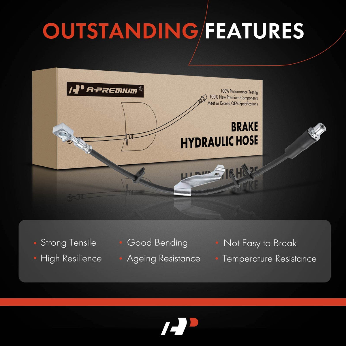 A-Premium hose beside ruler for length and scale confirmation