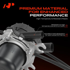 A-Premium hose ports detail highlighting two fittings to ensure correct vacuum and air routing