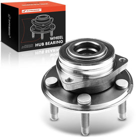 A-Premium front view of hub assembly showing 5-lug design and secure fit