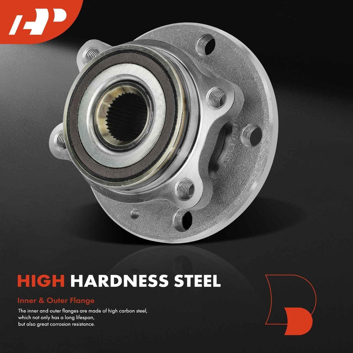 A-Premium hub installed on vehicle front axle demonstrating restored wheel rotation smoothness