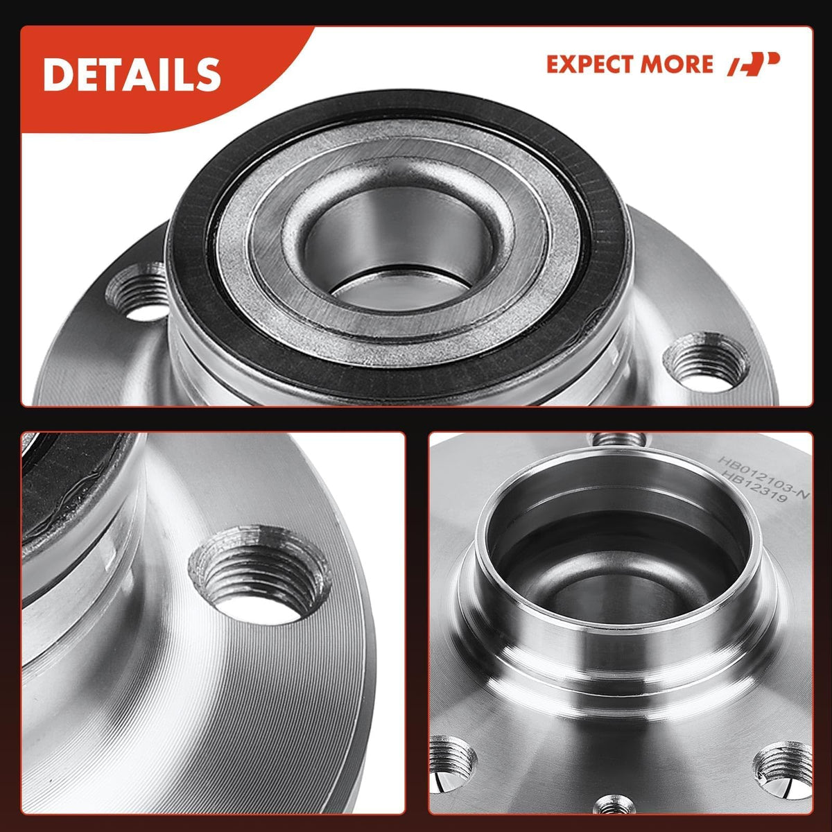 A-Premium surface finish of hub steel showing material quality, benefit: corrosion resistance