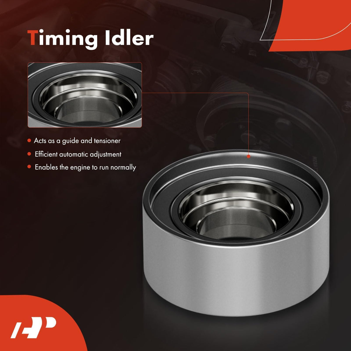 A-Premium hydraulic tensioner detail demonstrating smooth automatic adjustment