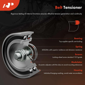 A-Premium idler pulley close-up of bearing for smooth rotation and reduced noise benefit