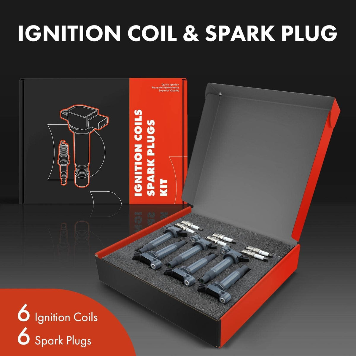 A-Premium ignition coil close-up showing blade terminal detail for reliable connection