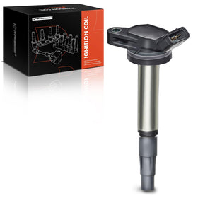 A-Premium ignition coil front view showing durable housing and fitment benefit
