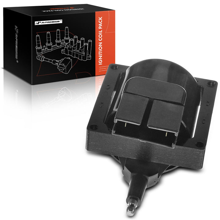 A-Premium front view of ignition coil showing compact design and reliable fit