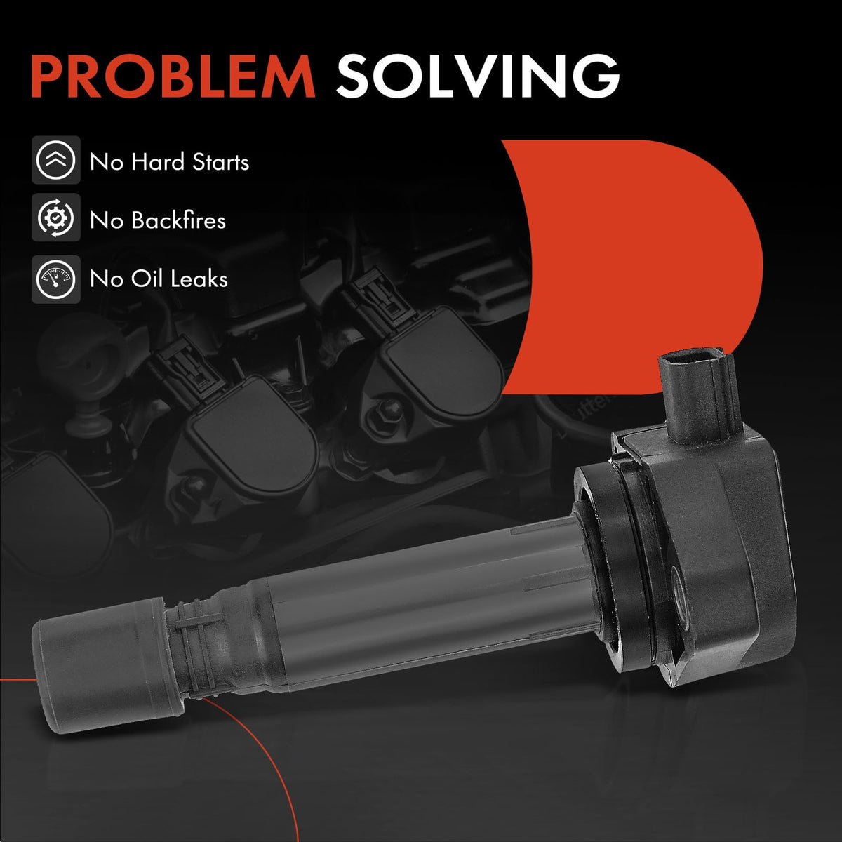 A-Premium coil mounting points detail showing secure OEM-style fit