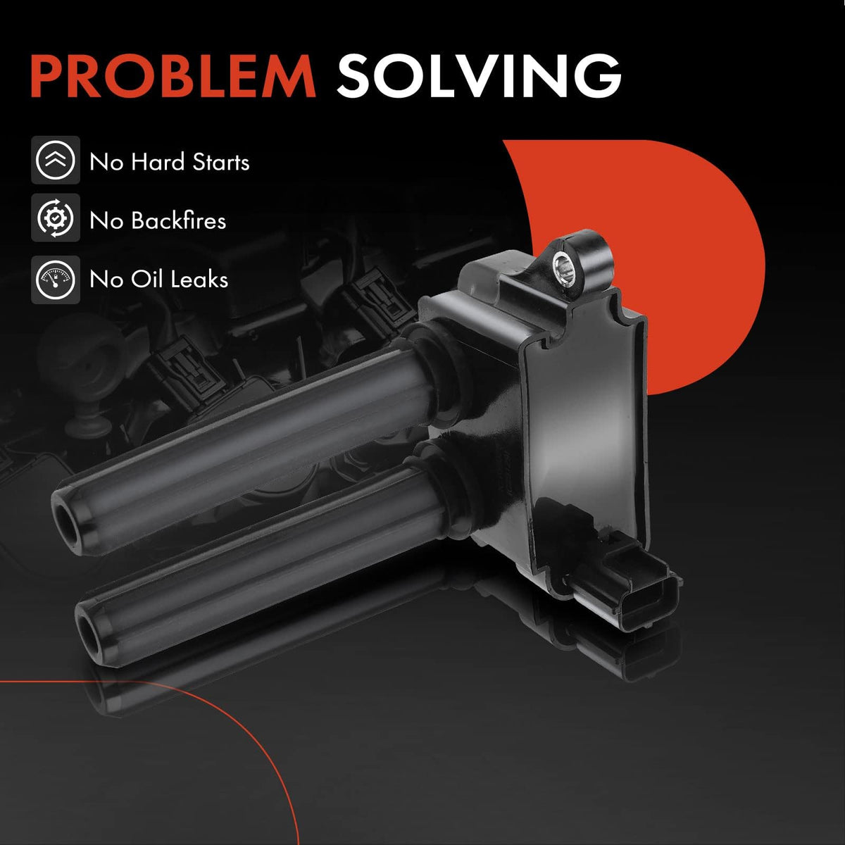 A-Premium ignition coil connector and harness showing clean plug-in compatibility