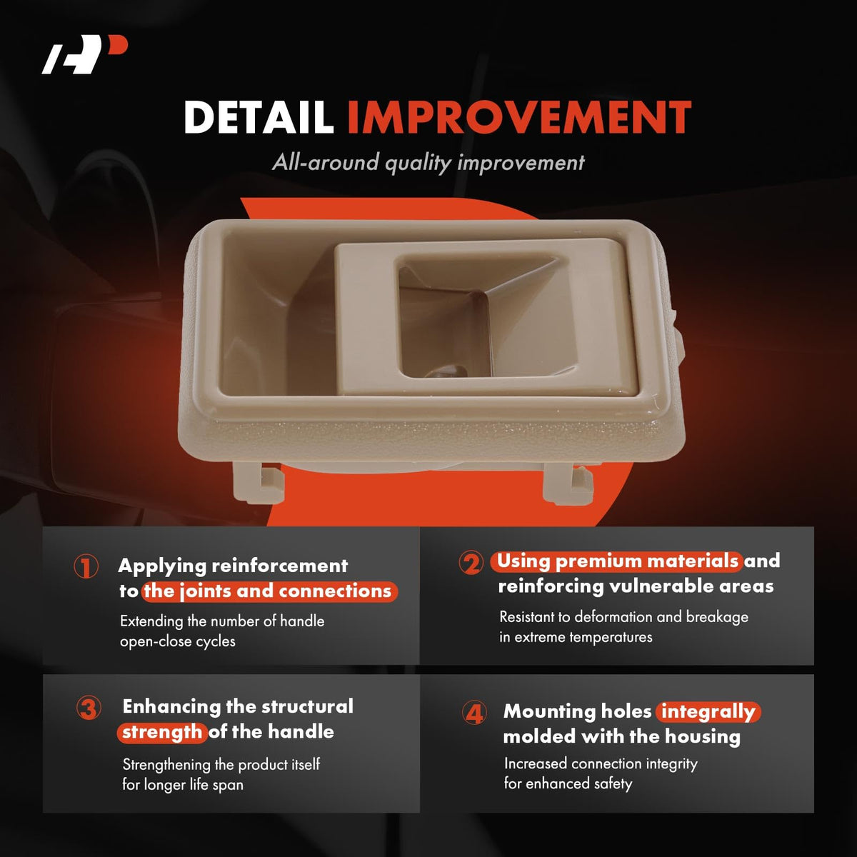 A-Premium installed in-cab driver side handle demonstrating restored interior function