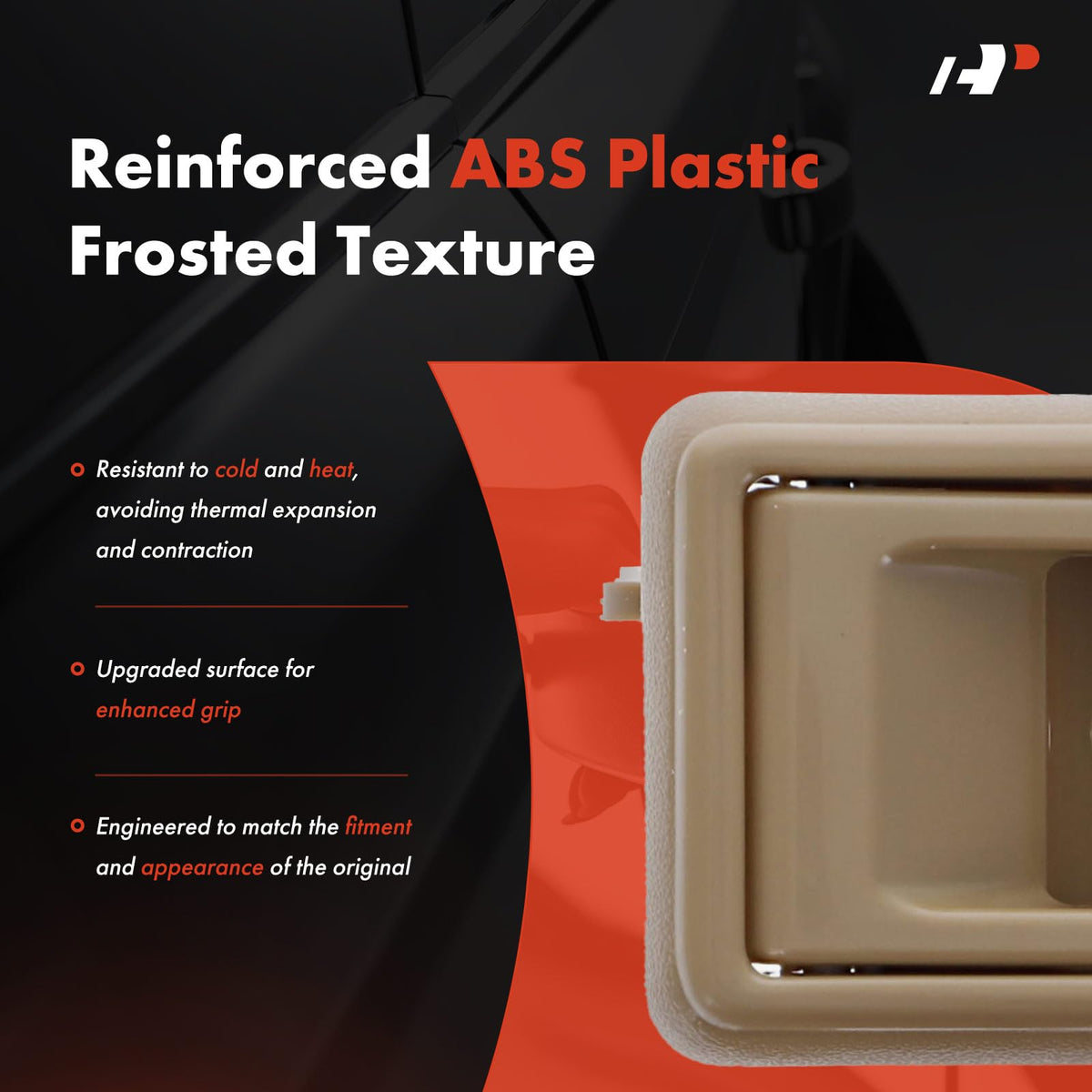 A-Premium installed passenger side handle showing matching factory beige and fit