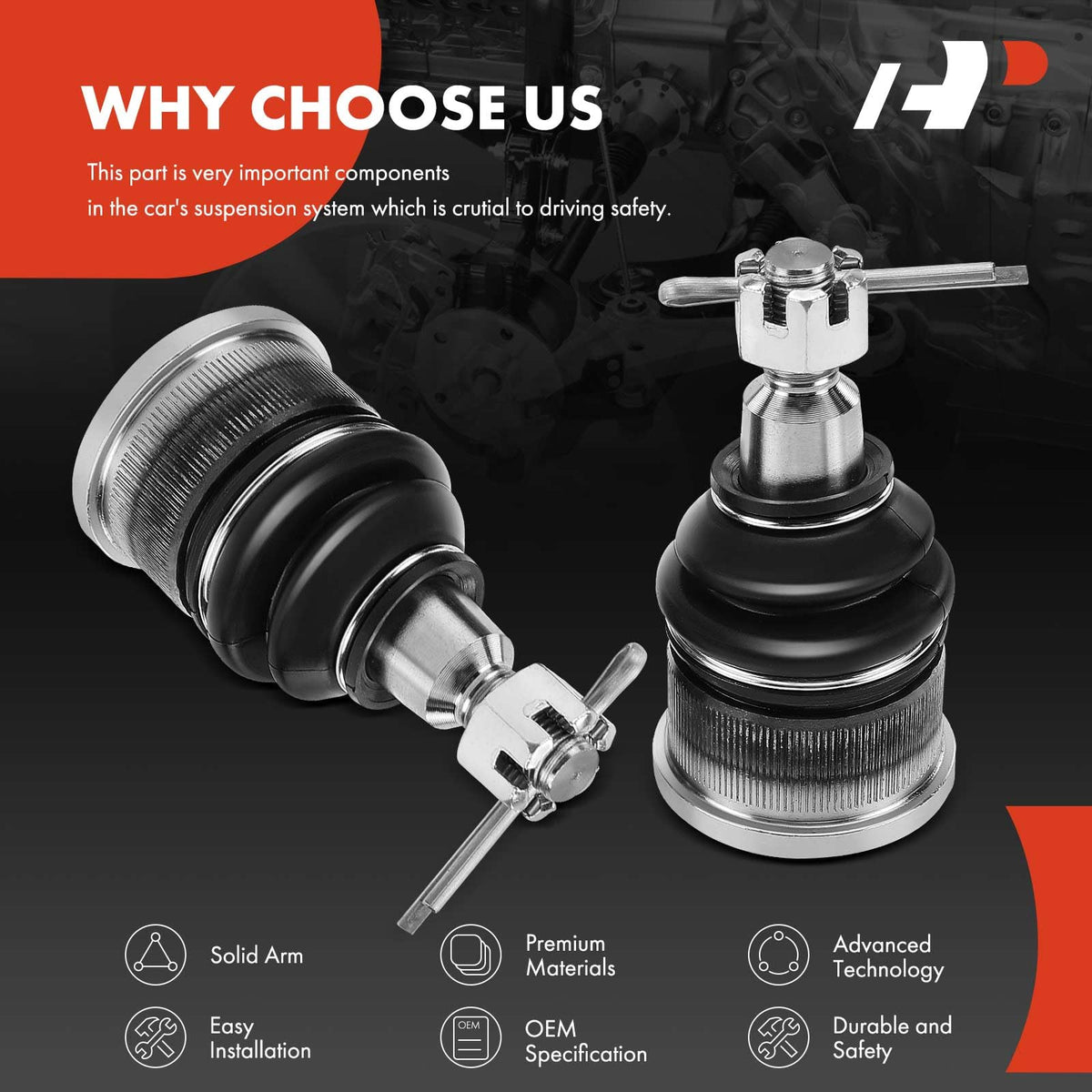 A-Premium included hardware and accessories laid out for faster replacement process