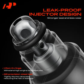 A-Premium injector with preinstalled O-rings to prevent leaks benefit