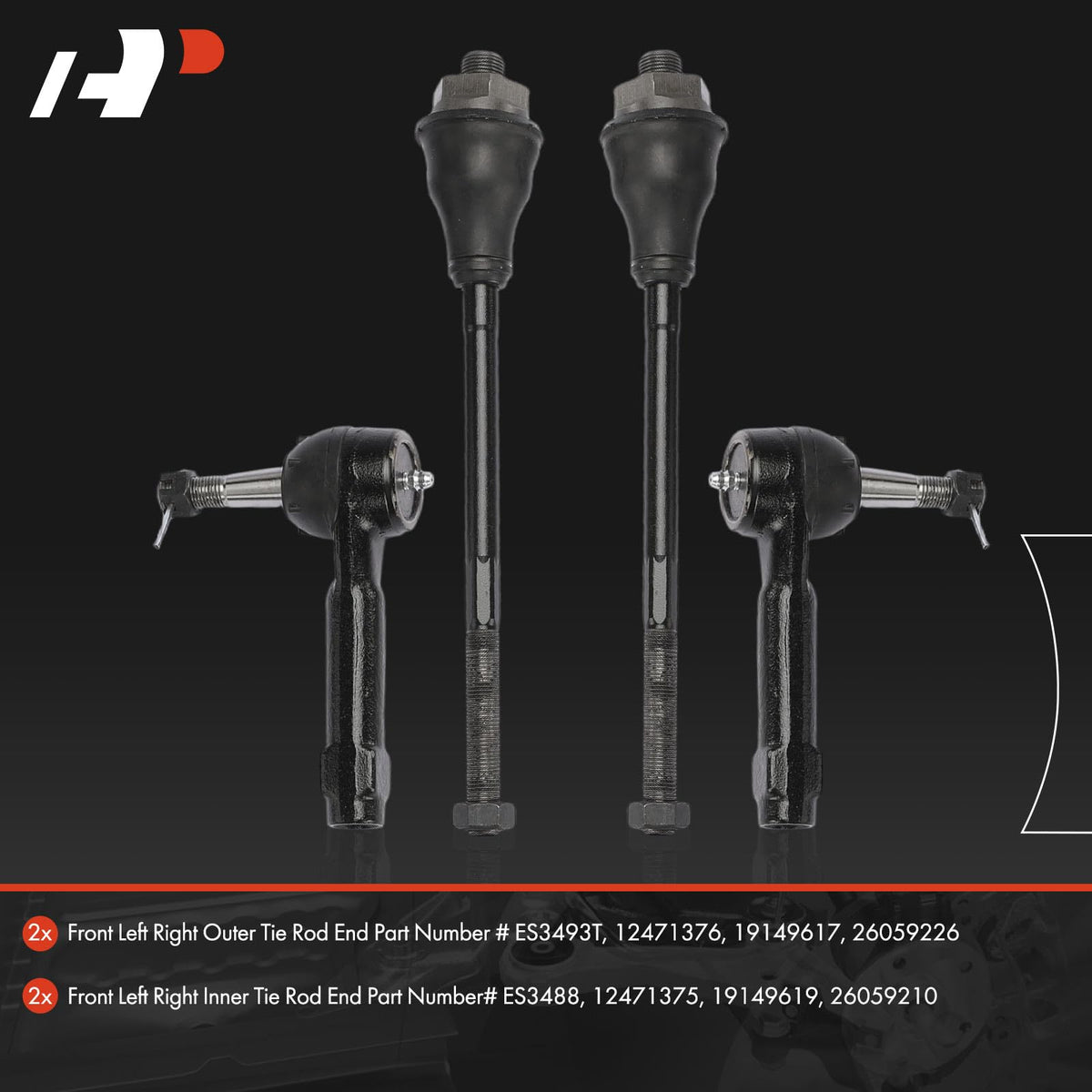 A-Premium inner tie rod threaded end detail showing correct M18 x 1.5 fitment